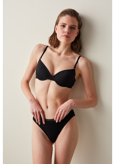 Penti Easy Cotton Trim Slip Külot Siyah
