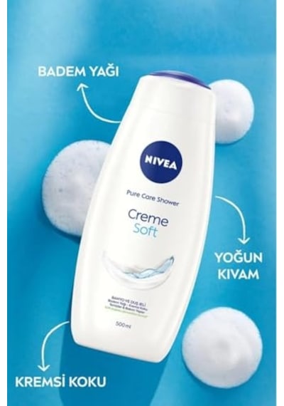 Nivea Creme Soft Kremsi Dokunuş Duş Jeli 750ml Ve Besleyici Vücut Sütü 400ml, Nemlendirici, Kuru Cilt
