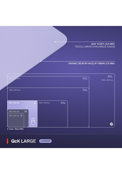 Steelseries Qck Large Gaming Oyuncu Mouse Pad - Lila
