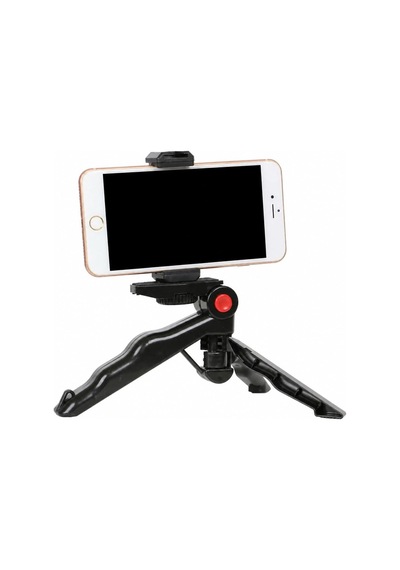 Ax-mt10 Masaüstü Mini Tripod + Telefon Tutucu, 1/4 Vida Girişli, 120 Eğim Ayarlı Başlık, Katlanabilir Kompakt Tasarım, Aksiyon Kamera Ve Telefon İle Uyumlu 9M938ATDiğer