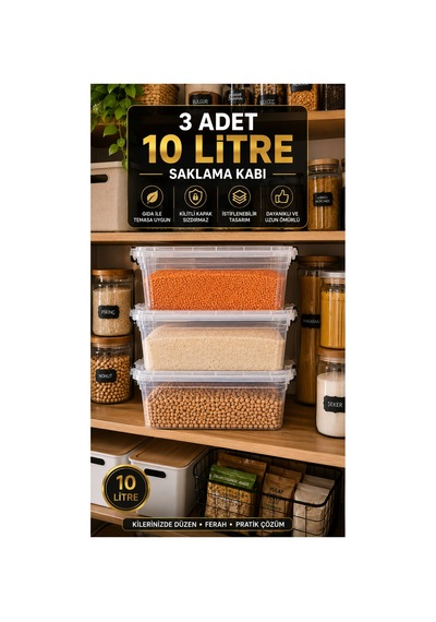 Modula 3 Lü 10 Litre Kapaklı Kilitli Şeffaf Çok Amaçlı Saklama Kabı Seti Kiler, Mutfak, Oyuncak Ve Düzenleyici Kutu Şeffaf Modula 3 Lü 10 Litre Kapaklı Kilitli Şeffaf Çok Amaçlı Saklama Kabı Seti Kiler, Mutfak, Oyuncak Ve Düzenleyici Kutu Şeffaf