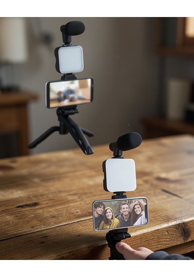 Video Yapım Seti Telefon Tutucu Mini Led Işıklı Uuczzzay49kameratelefontutucu4 Belirtilmemiş