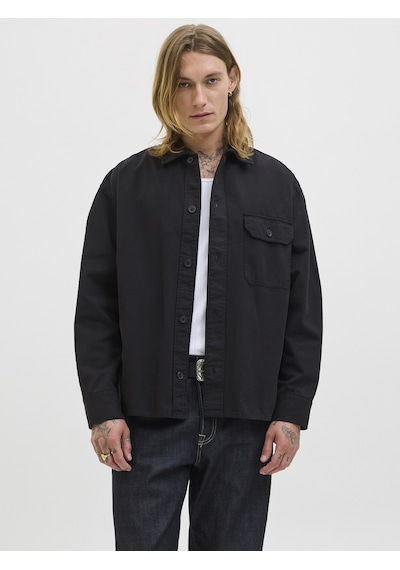 Jack & Jones Jack Jones Erkek Tek Cepli Uzun Kollu Gömlek 12279575 Siyah