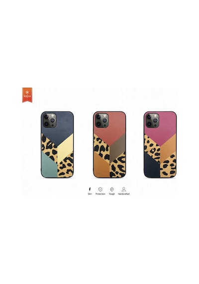 Kajsa Apple Uyumlu iPhone 12 Pro Kılıf Kajsa Glamorous Serisi Leopard Combo Kapak ZORE-216729