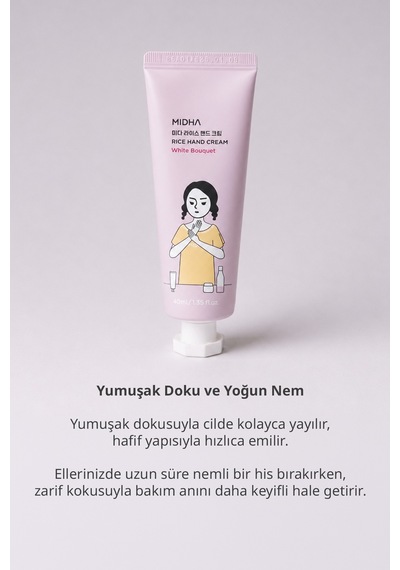 Midha Rice Hand Cream White Bouquet