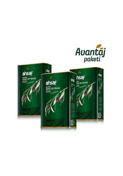 Ahsaf Natürel Sızma Zeytinyağı 3 x 3 L