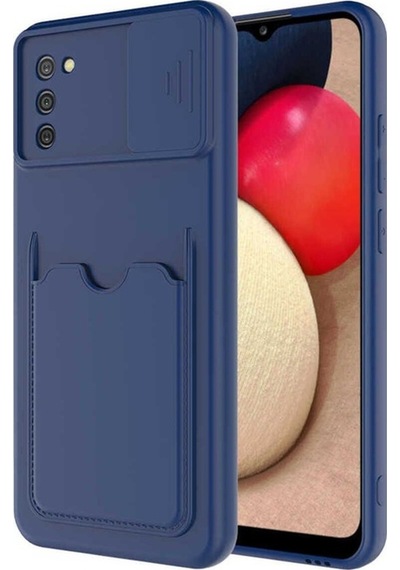 Samsung Uyumlu Galaxy A02s Kılıf Zore Kartix Kapak Lacivert
