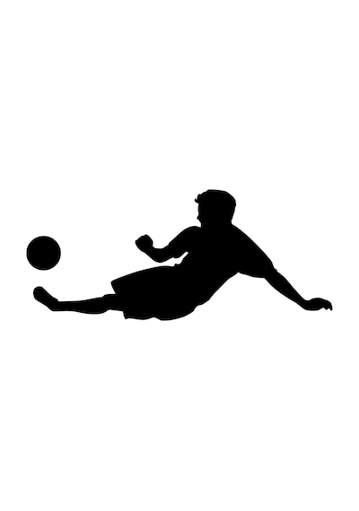Futbolcu Folyo Sticker 130cm Uzunluk Siyah