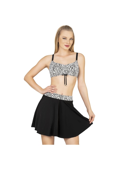 Endeep Kadın Zebra Desenli Parıltılı Etekli Bikini Takımı Siyah-beyaz Siyah - Beyaz Endeep Kadın Zebra Desenli Parıltılı Etekli Bikini Takımı Siyah-beyaz Siyah - Beyaz