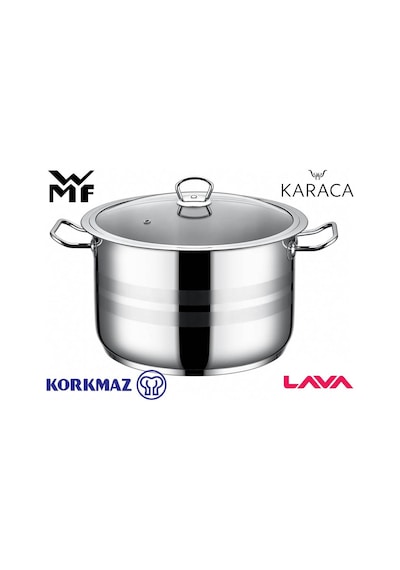 Teflon Granit Döküm Çelik Tencere Tava Sahan Için Cam Kapak 28 Cm Cam Kapak Tenceresiz