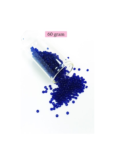 Dökme Cam Kum Boncuk 11/0 2 Mm - 60 Gram - Kral Mavi - Bnc036