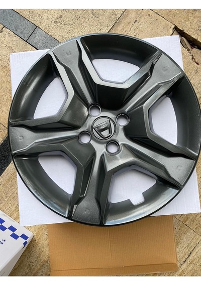 Muyaauto Füme 16 Inc Jant Kapagı Takımı 4 Lü Dacia Sandero Stepway İle Uyumlu