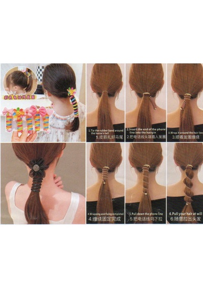 Toka Çocuk Tokası Spiral Toka 4'lü Set Karışık - Çok Renkli