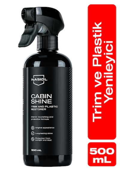 Nasiol Cabinshine Trim ve Plastik Korucuyu/Yenileyici 500 ML Plastik Yüzey Torpido Parlatıcı Bakımı