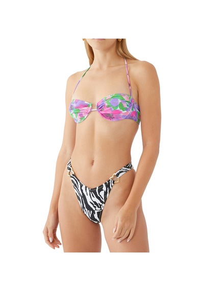 Rotate Çiçekli Zebra Desenli Bikini Multicolor