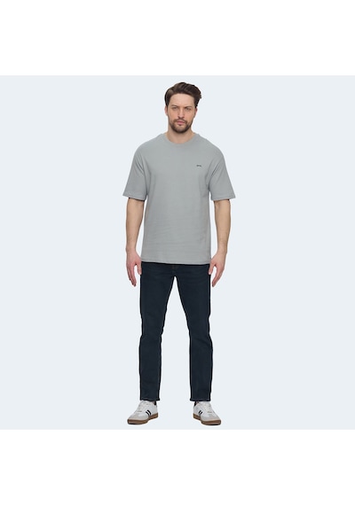 Slazenger VELLAMO Erkek Oversıze Gri Tişört