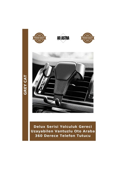 Delux Serisi Yolculuk Gereci Uzayabilen Vantuzlu Oto Araba 360 Derece Telefon Tutucu