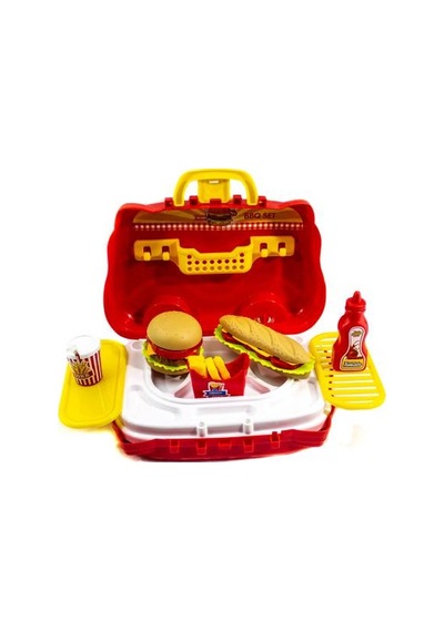 Oyuncak Hamburger Set 26 Parça Arabalı Set