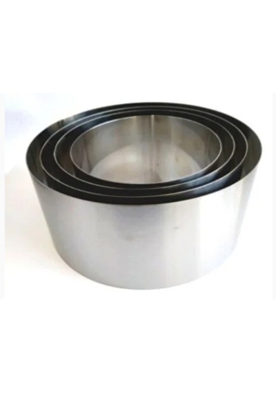 Yuvarlak 4 Lü Kek Pasta Kalıbı Derinlik 15cm Paslanmaz Krom 13cm 16cm 19cm 22cm Aile Boyu Inox