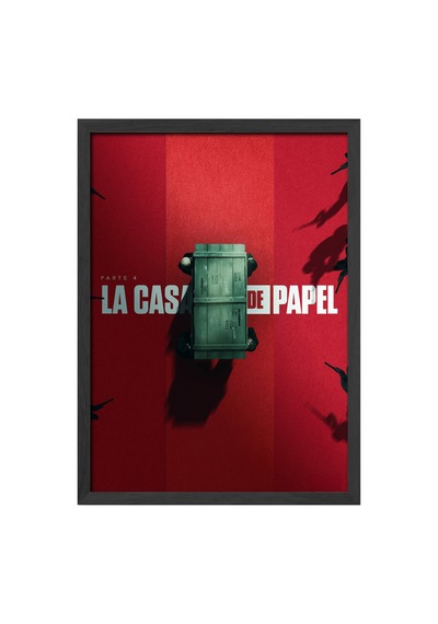La Casa De Papel Siyah Ahşap Çerçeveli Poster, Dizi Duvar Tablosu
