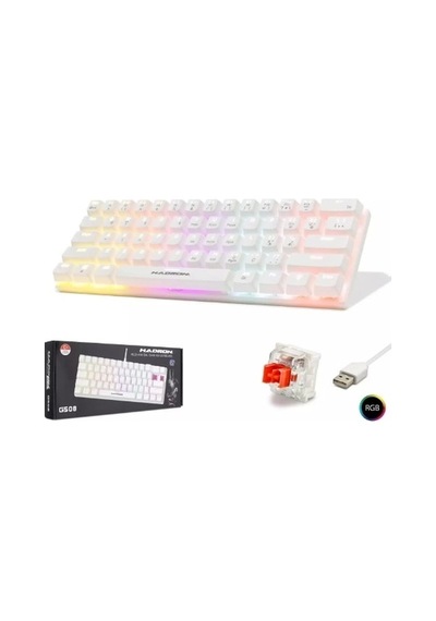 Klavye Oyuncu Mekanik Mini Red Switch Rgb Hadron G508r Beyaz