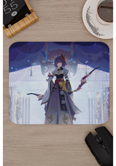 Kujou Sara Genshin Impact Anime Oyuncu V1 - 22x18 Gaming Mouse Pad Fare Altlığı