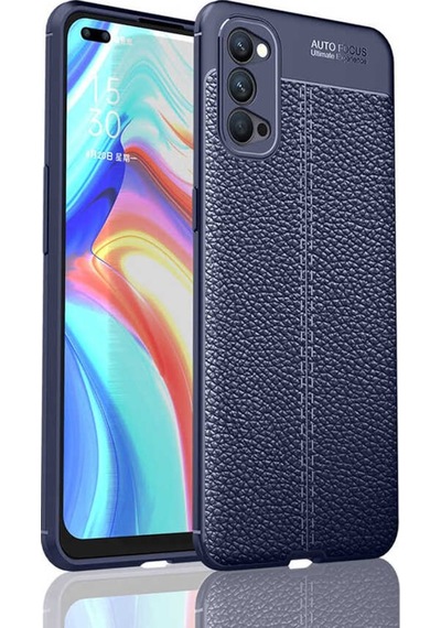 Oppo Reno 4 Kılıf Zore Niss Deri Desenli Silikon Kılıf