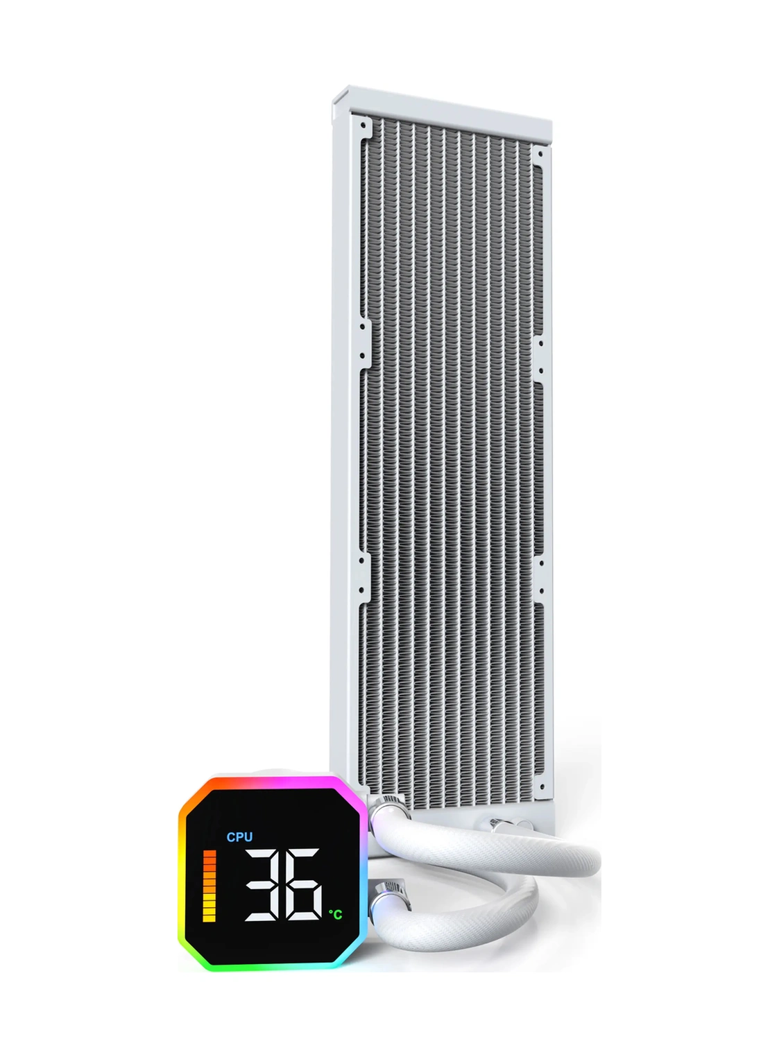 Montech Hyperflow Dijital 360 Cpu Sıvı Soğutucu, 3100 Rpm Pompalı 360 Mm Aıo, 3 120 Mm E28 Argb Fanl