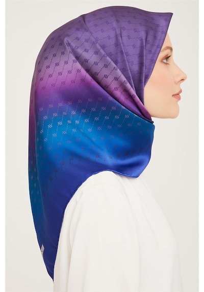 Armine Sura İpek Eşarp 23ka9003 09 Mavi