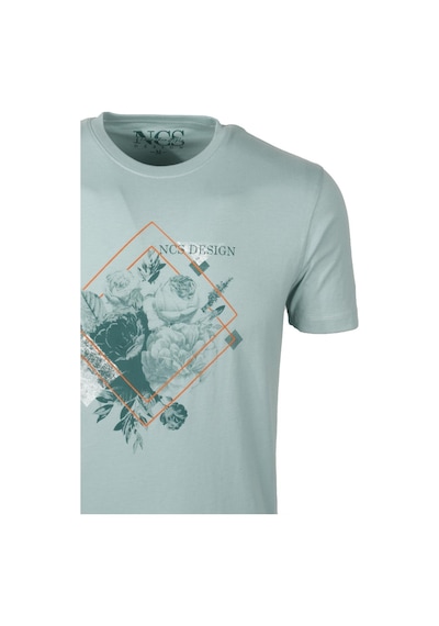 Ncs Mavi Bisiklet Yaka Baskılı Slim Fit T-shirt Ncs 1194-mavi Mavi