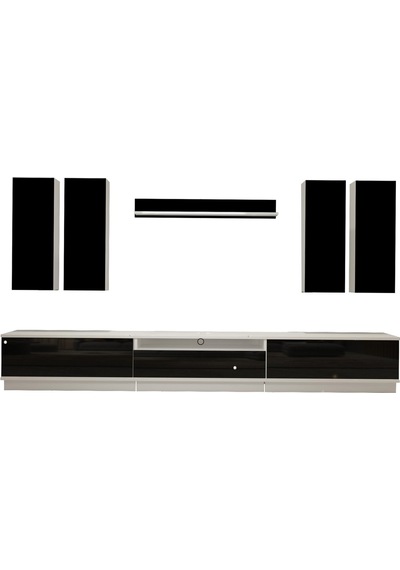 Decoraktiv Trendstyle 8ds Slm Tv Ünitesi Tv Sehpası Beyaz - Siyah