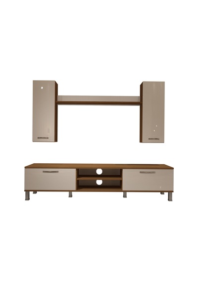 Decoraktiv Eko 5d Mdf Dvd Krom Ayaklı Tv Ünitesi Tv Sehpası - Ceviz Beyaz Ahşap - Beyaz Decoraktiv Eko 5d Mdf Dvd Krom Ayaklı Tv Ünitesi Tv Sehpası - Ceviz Beyaz Ahşap - Beyaz