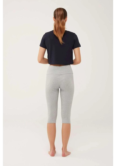 U.S. Polo Assn. Kadın Gri Melanj Kısa Tayt 16608