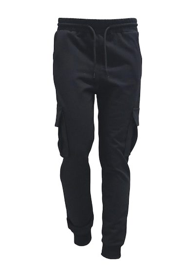 Ahengim Erkek Çocuk Basic Kargo Cepli Jogger Paça Okul Eşofman Altı Ak2322-1 Siyah