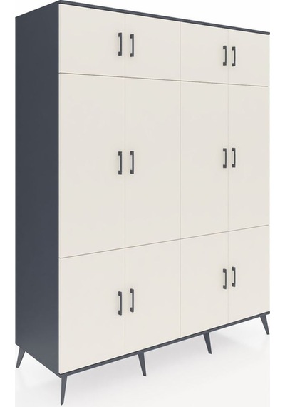 Kronos Gardrop 10 Raflı 12 Kapaklı 2 Askılı 176x59x221 Antrasit-aytaşı/çam Aytaşı/çam Kronos Gardrop 10 Raflı 12 Kapaklı 2 Askılı 176x59x221 Antrasit-aytaşı/çam Aytaşı/çam