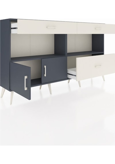 Arges Konsol 2 Raflı 3 Çekmeceli 2 Kapaklı 176x30x99 Antrasit-ant Antrasit-antrasit/aytaşı Arges Konsol 2 Raflı 3 Çekmeceli 2 Kapaklı 176x30x99 Antrasit-ant Antrasit-antrasit/aytaşı
