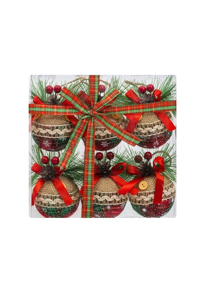 3 Adet Snow Angels Desenli Yılbaşı Süsü 6'lı 6cm 146560