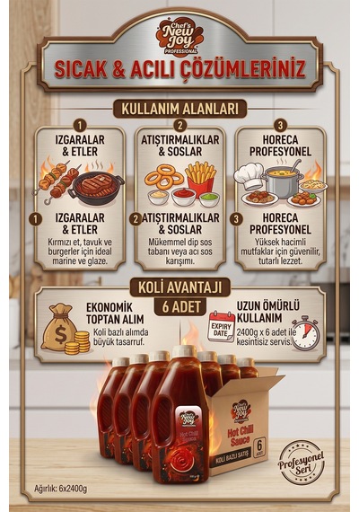 Hot Chili Sosu 2400 G X 6 Adet - 1 Koli Koli Bazlı Avantaj Paketi