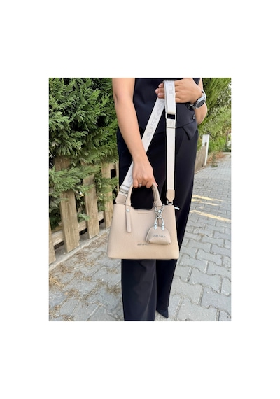 Just Polo Kadın Orta Boy Ayarlanabilir Askılı Lüks El & Omuz Çantası Shoulder Bag Ebat : 28 X 20 Cm Kum 82723574