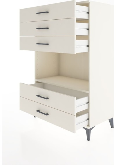 Hyperion Dolap Tek Raflı 5 Çekmeceli 88x44x134 Aytaşı-aytaşı Aytası