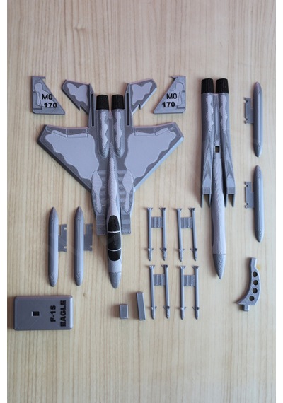 F-15 Yapboz Uçak Modeli Ve Standı Bir Arada - Evde Kurulum İçin Özel Tasarım - 857448211