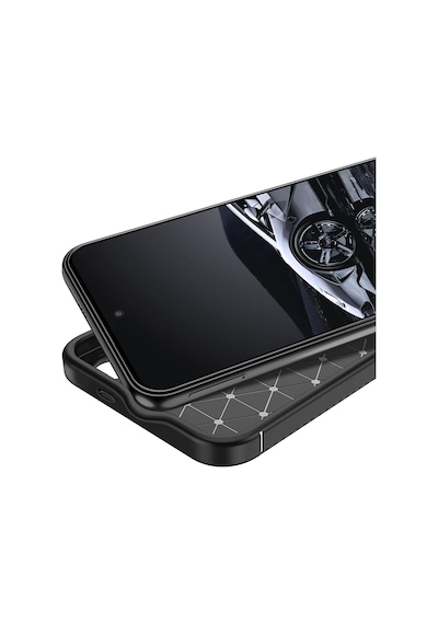 Samsung Galaxy Uyumlu S25 Kılıf Focus Carbon Silikon Kapak Siyah