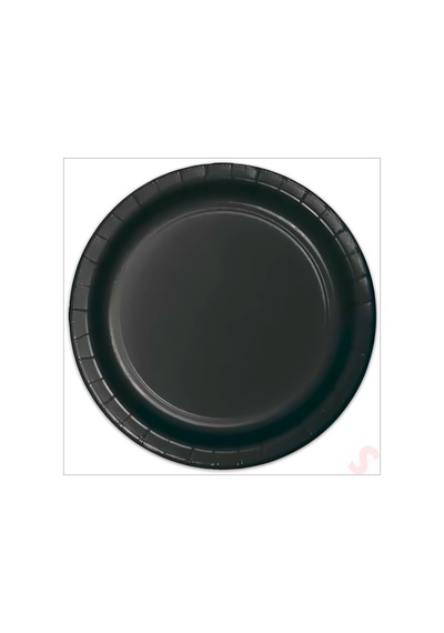 Siyah Karton Tabak - 23cm X 8 Adet