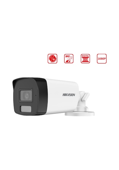 Hıkvısıon Ds-2ce17d0t-exlf 2mp 3.6mm Akıllı Çift Işık 40m Bullet Hdcvı Kamera