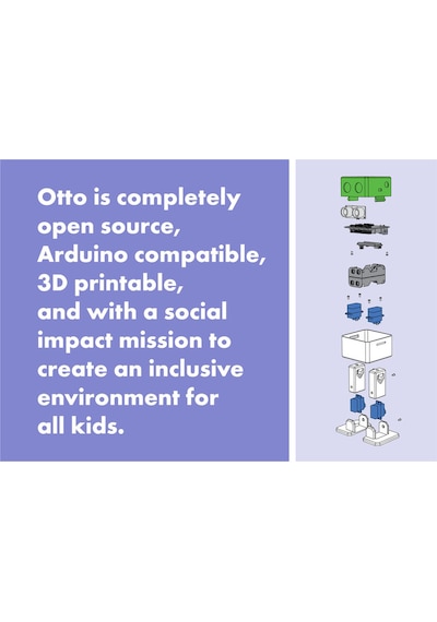 Arduino Otto Robot - Full Set- Demonte- Sticker Hediyeli Klasik