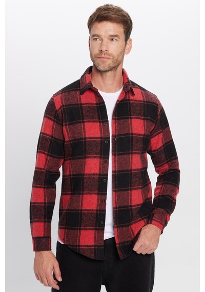 Tudors Erkek Slim Fit Dar Kesim Oduncu Kareli Kışlık Gömlek-31993 Çok Renkli Tudors Erkek Slim Fit Dar Kesim Oduncu Kareli Kışlık Gömlek-31993 Çok Renkli