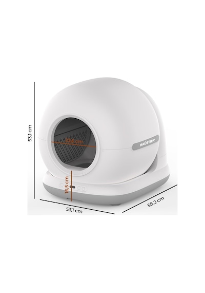 Cb001 Akıllı Otomatik Kedi Tuvaleti, App İle Uzaktan Kontrol, 75lt Hazne, 7lt Çöp Haznesi, Ağır