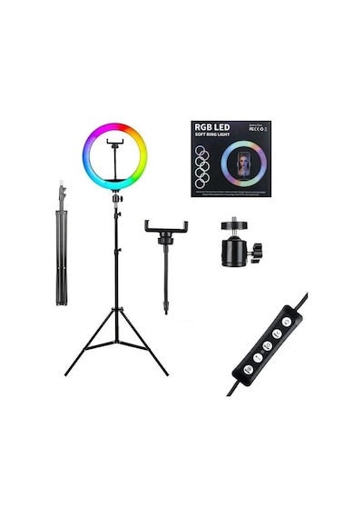 Soft Ring Light Mj36 14" 36cm Rgb Led Halka Işık Tripodlu Selfie Işığı