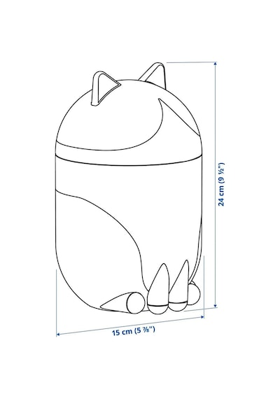 Ikea Grejsımojs Kapaklı Çocuk Saklama Kutusu 15 X 24 Cm Çok Renkli