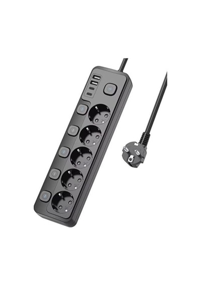 5 Priz + 4 Usb 2 Type-c Akım Korumalı Anahtarlı Uzatma Kablosu - 2 Metre - Enerji Tasarruflu Priz Bir Diğer Cihazın Fişini Takarak Blok / Mutfak Kullanımı 5 Priz + 4 Usb 2 Type-c Akım Korumalı Anahtarlı Uzatma Kablosu - 2 Metre - Enerji Tasarruflu Priz Bir Diğer Cihazın Fişini Takarak Blok / Mutfak Kullanımı